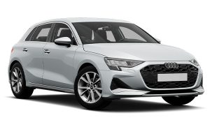 White Audi A3 Sportback