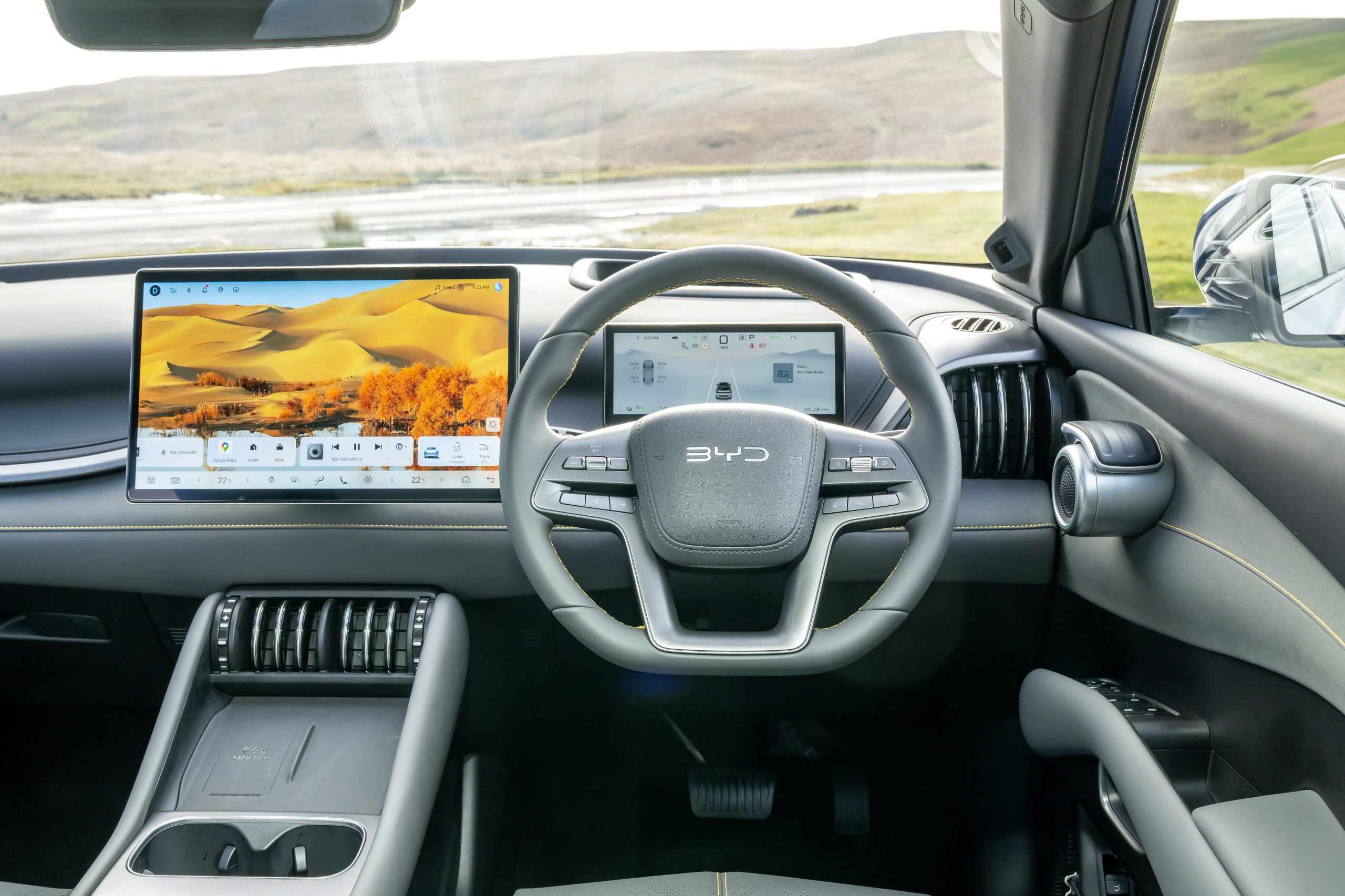 BYD Atto 3 EVO interior with rotating touchscreen